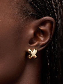 Cassia Stud Earrings | 14K Gold on Brass