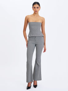Ulli Flared Pants | Micro-Houndstooth