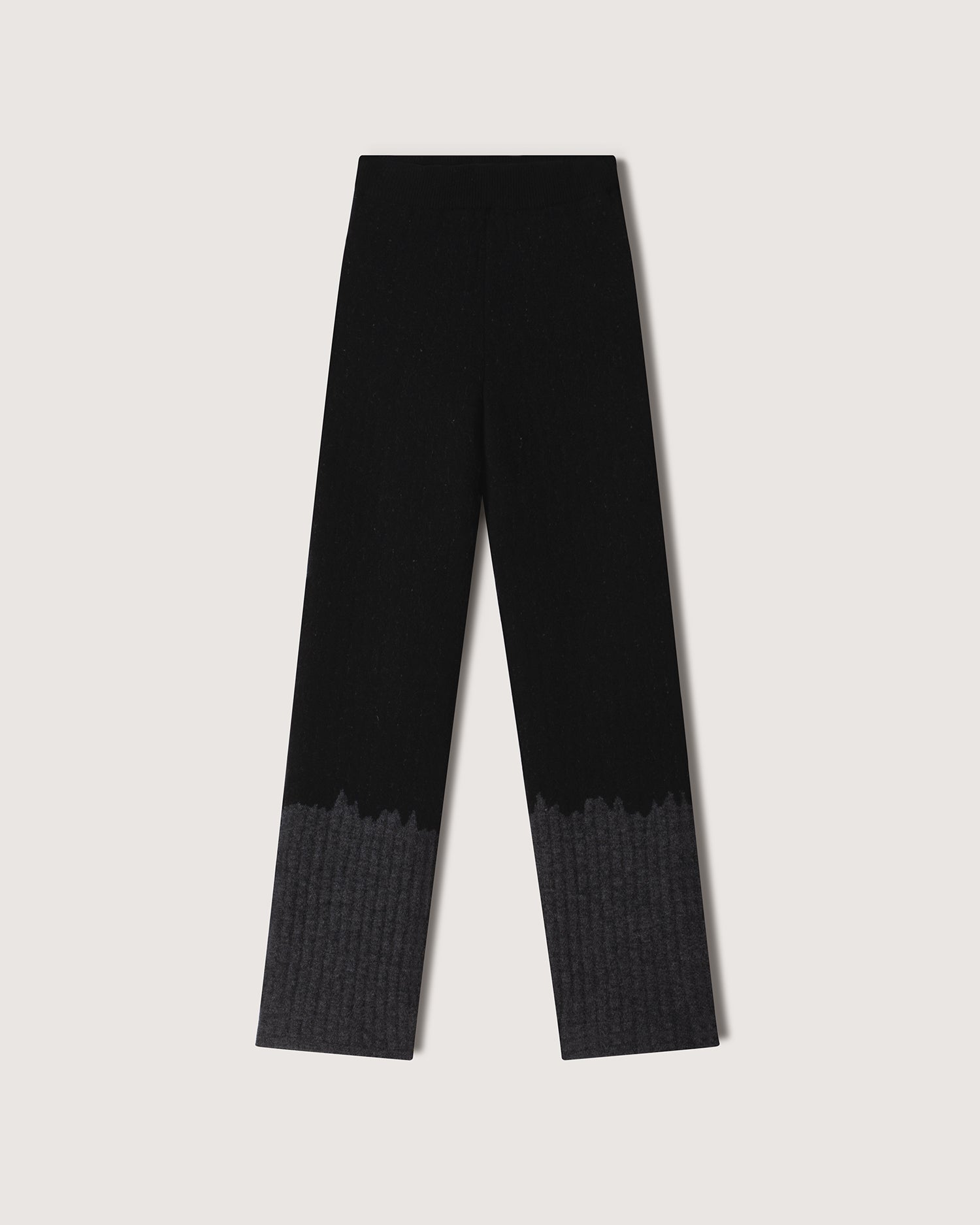 Womens | Shad Dip Dye-Effect Knitted Straight-Leg Pants | Black And Charcoal