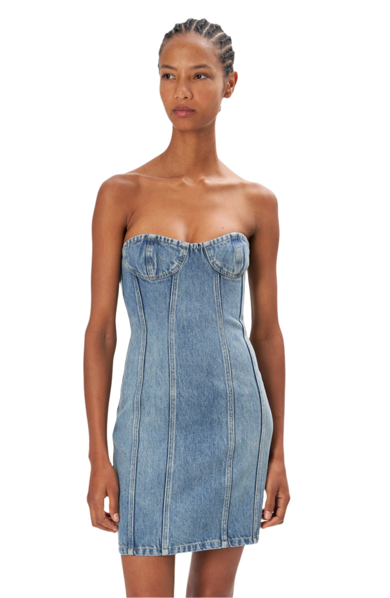 Kylen Dress | Light Wash Denim