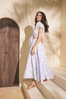 Carolina Skirt | Floral Clip Jacquard