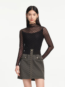 Seamlessly Logo Long-Sleeve Top | Black