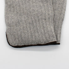 Mens | Cashmere Gloves with Suede Piping | Light Grey