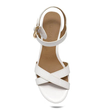 Cinzia Sandal Block Heel | White Faux Patent
