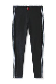 Women | Vintage Side Stripe Drawstring Legging | Black