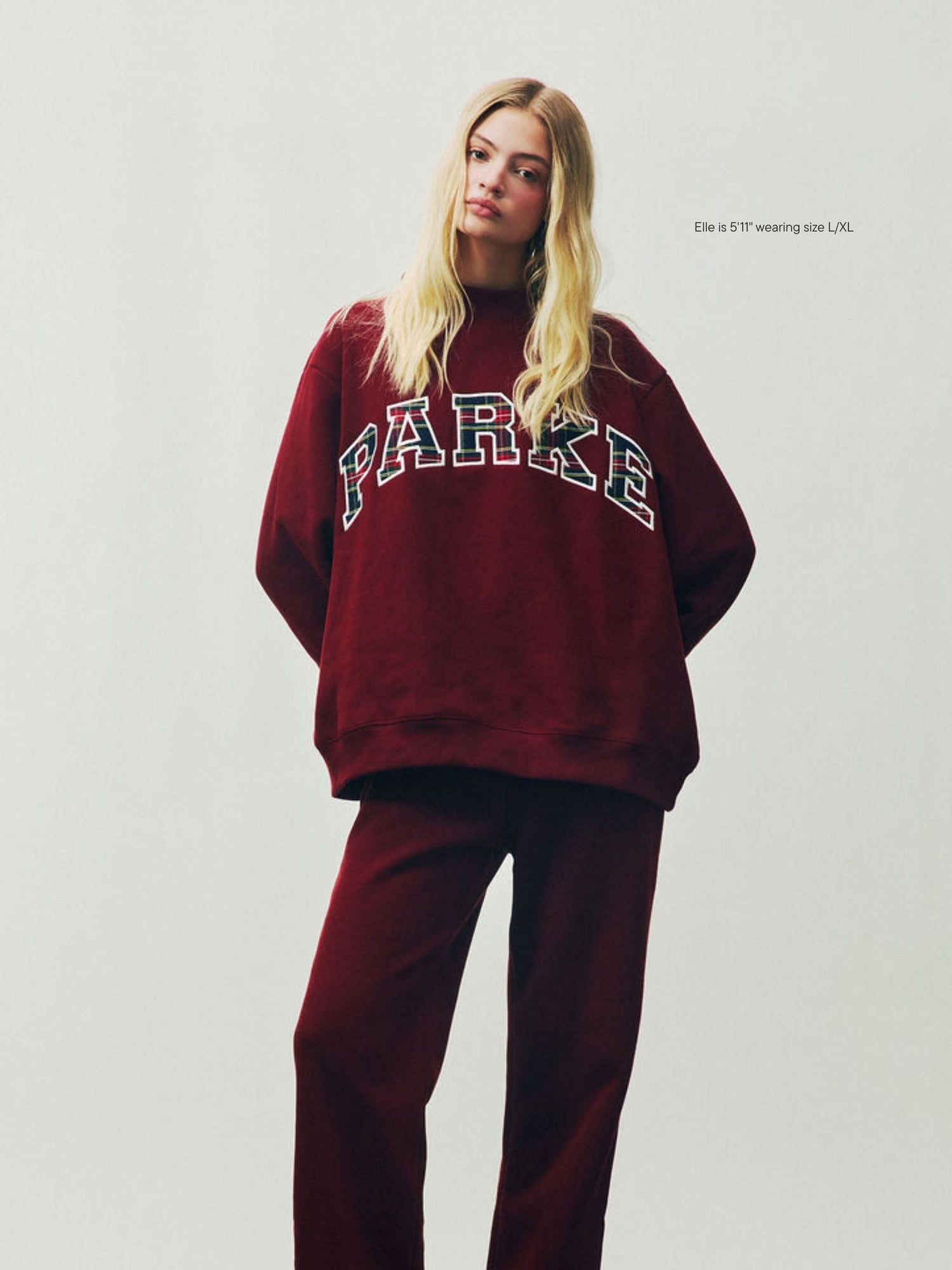 maroon + plaid