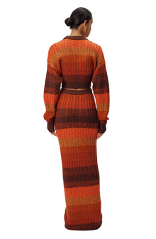 Dava Knit Skirt | Rust Multi