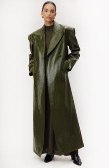Roxton Coat - Dark Olive - Ronny Kobo