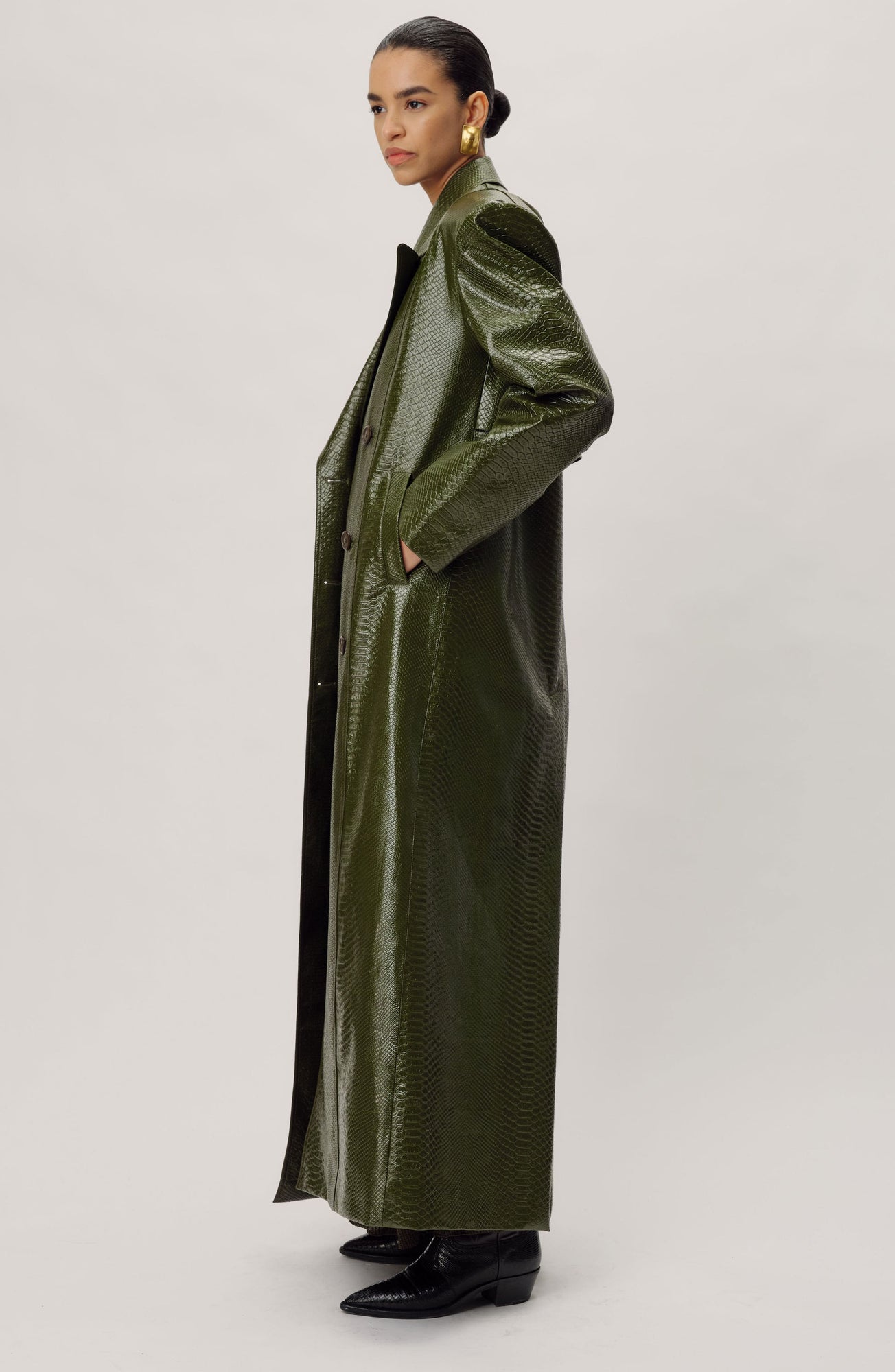 Roxton Coat - Dark Olive - Ronny Kobo