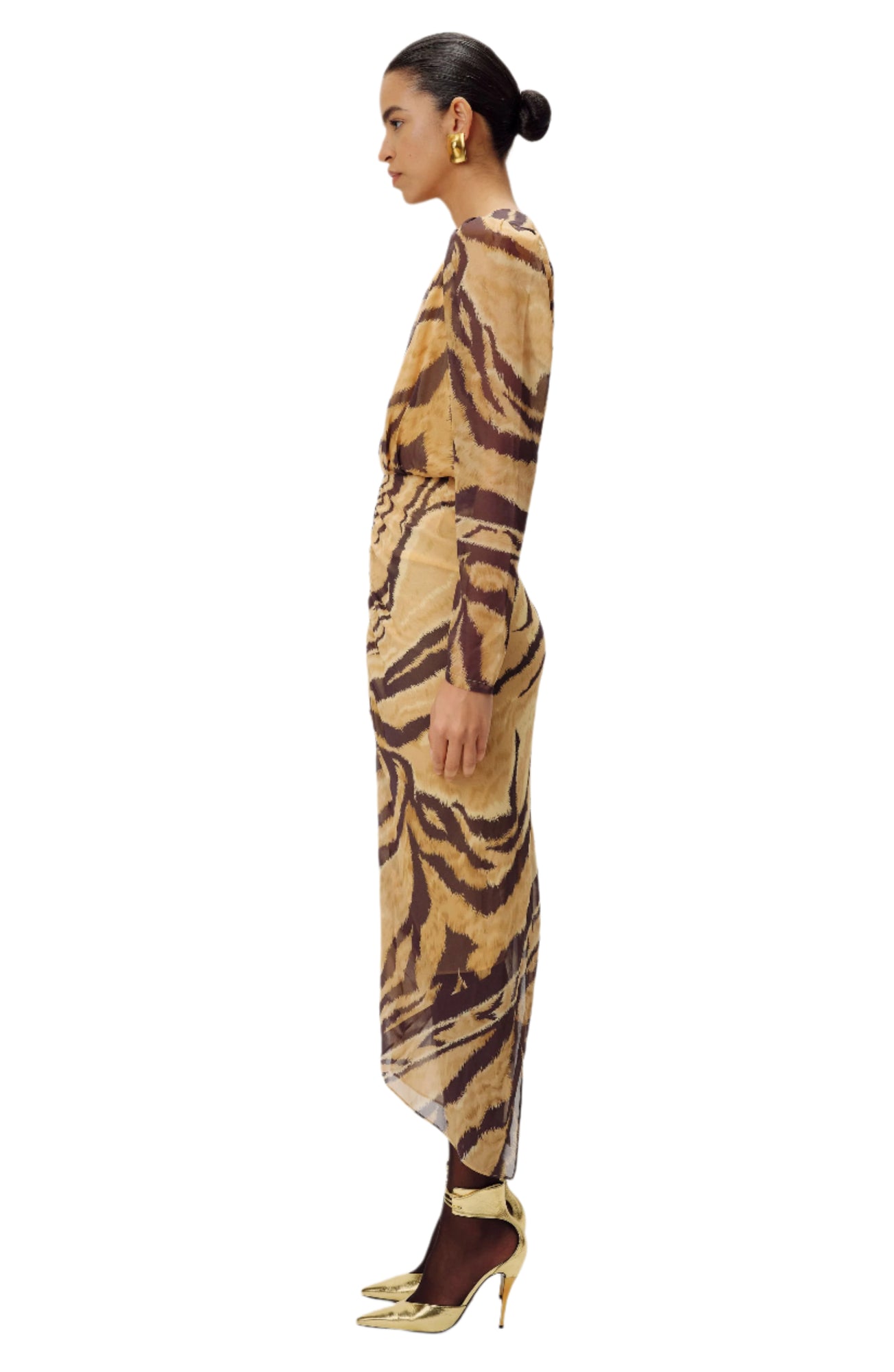Astrid Dress | Tiger Printed