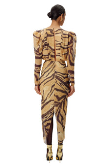 Astrid Dress | Tiger Printed