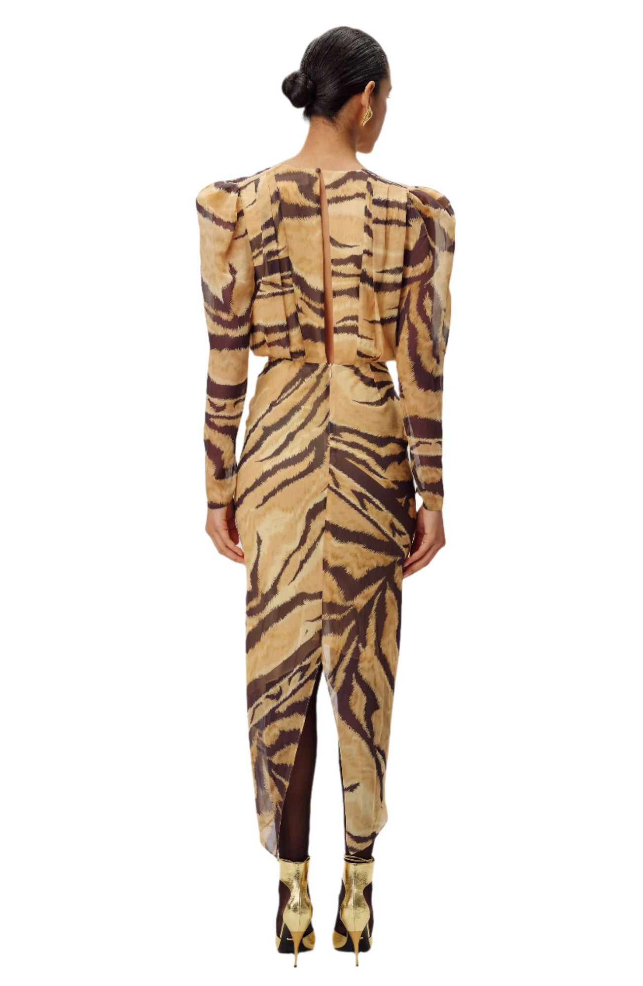 Astrid Dress | Tiger Printed