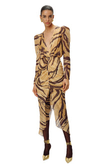 Astrid Dress | Tiger Printed