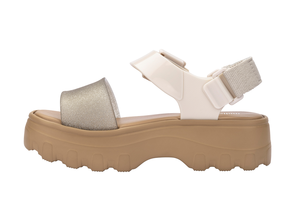 Kick Off Platform | Beige/Glitter
