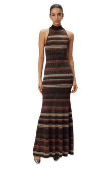 Arlo Knit Dress | Forest Brown Multi
