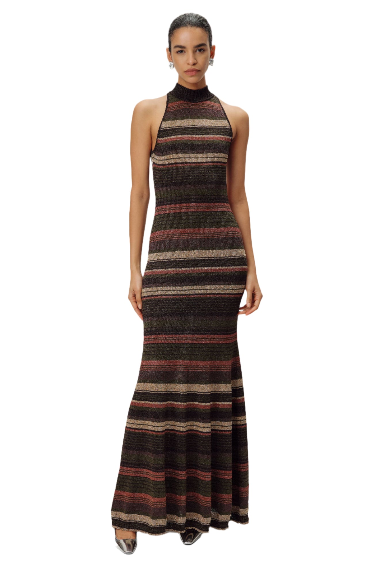 Arlo Knit Dress | Forest Brown Multi