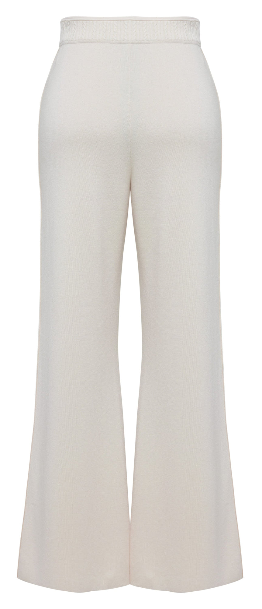 Wool Cashmere Straight-Leg Pants | Beige