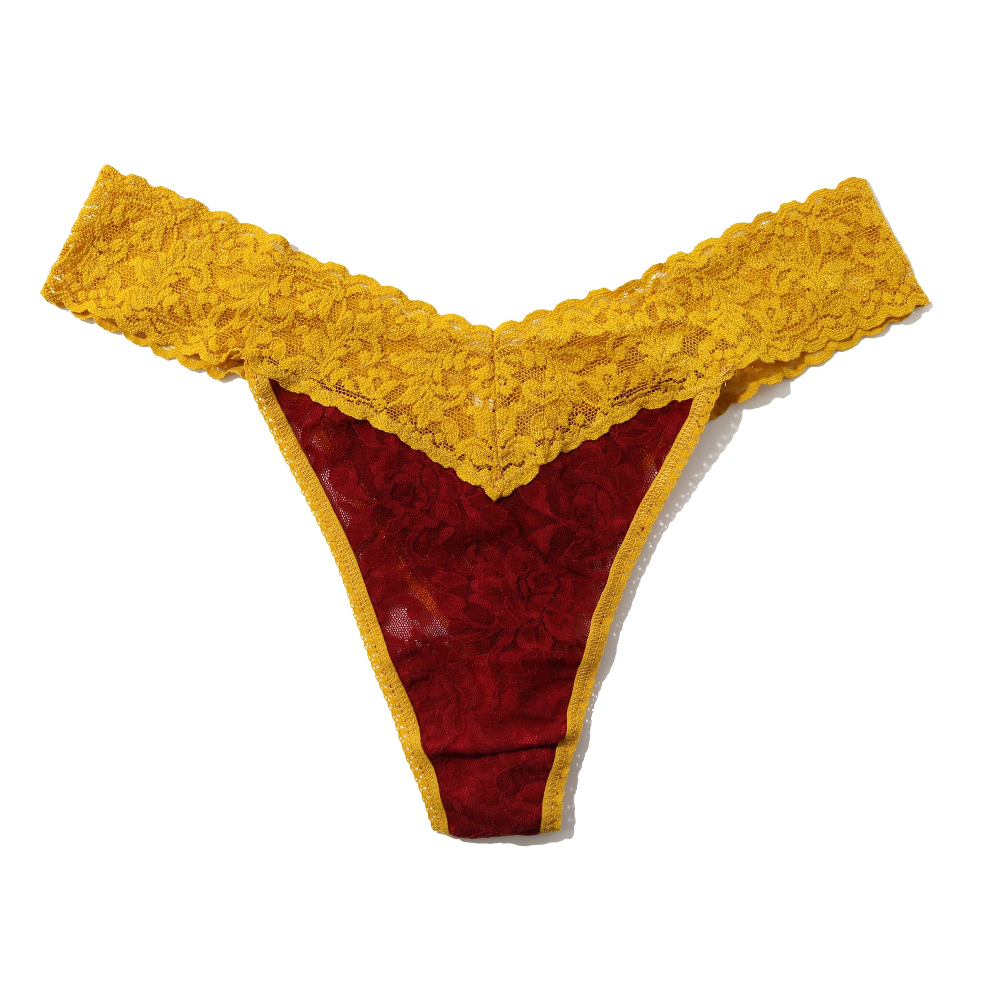 Signature Lace Original Rise Thong | Garnet/Topaz