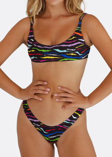Wall Street Brief Bikini Bottom | Psychedelic Tiger Print