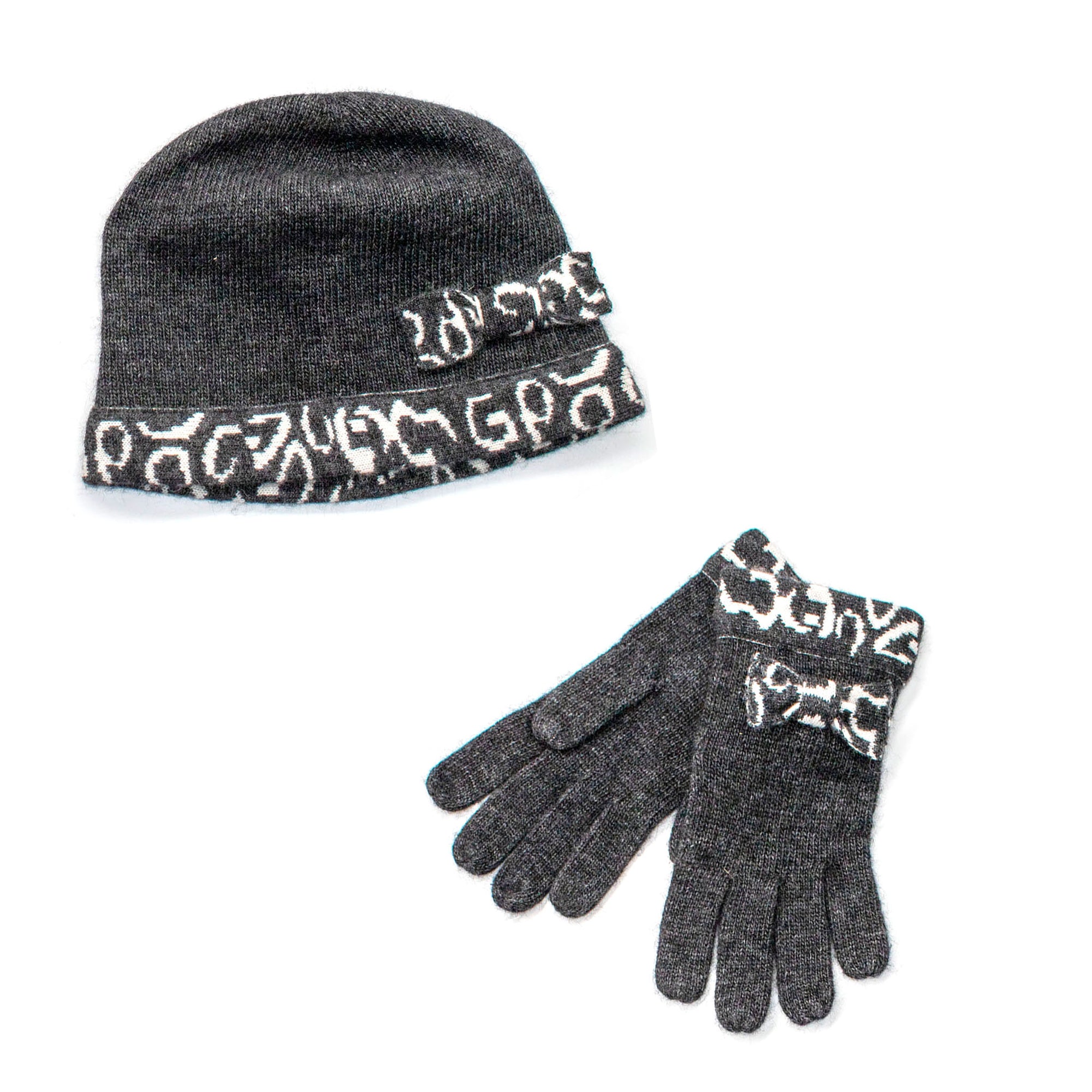 Kids | Hat And Gloves Set | Charcoal