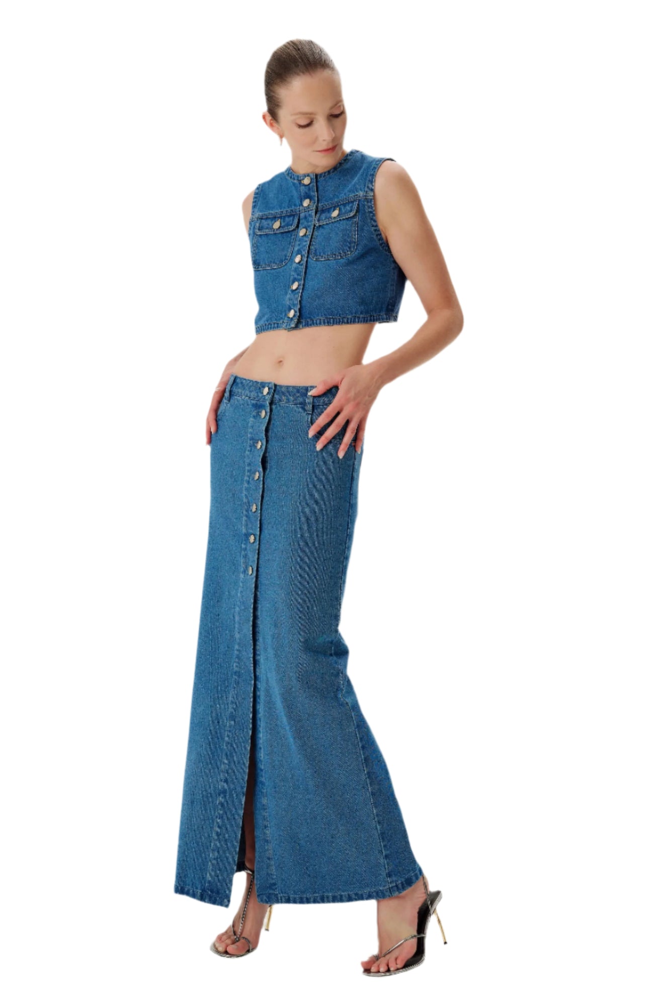 Makena Skirt | Indigo Wash