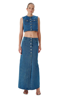 Makena Skirt | Indigo Wash