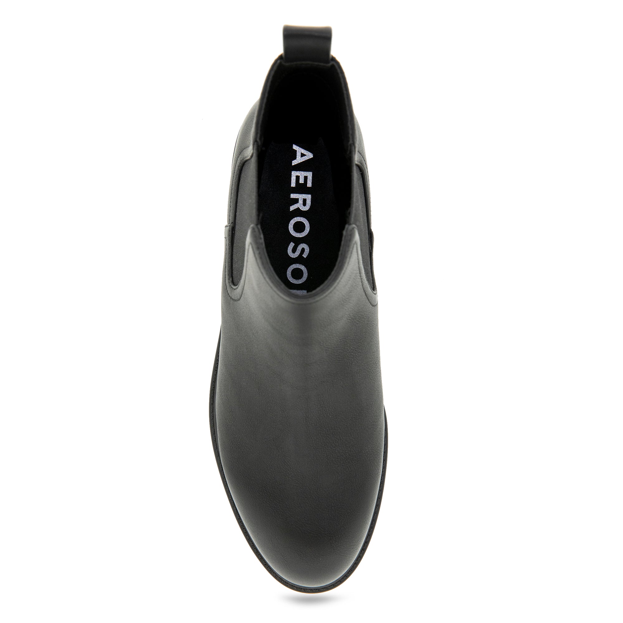 Poshan Bootie Low Block Heel | Black Burnished Faux Calf/Elastic