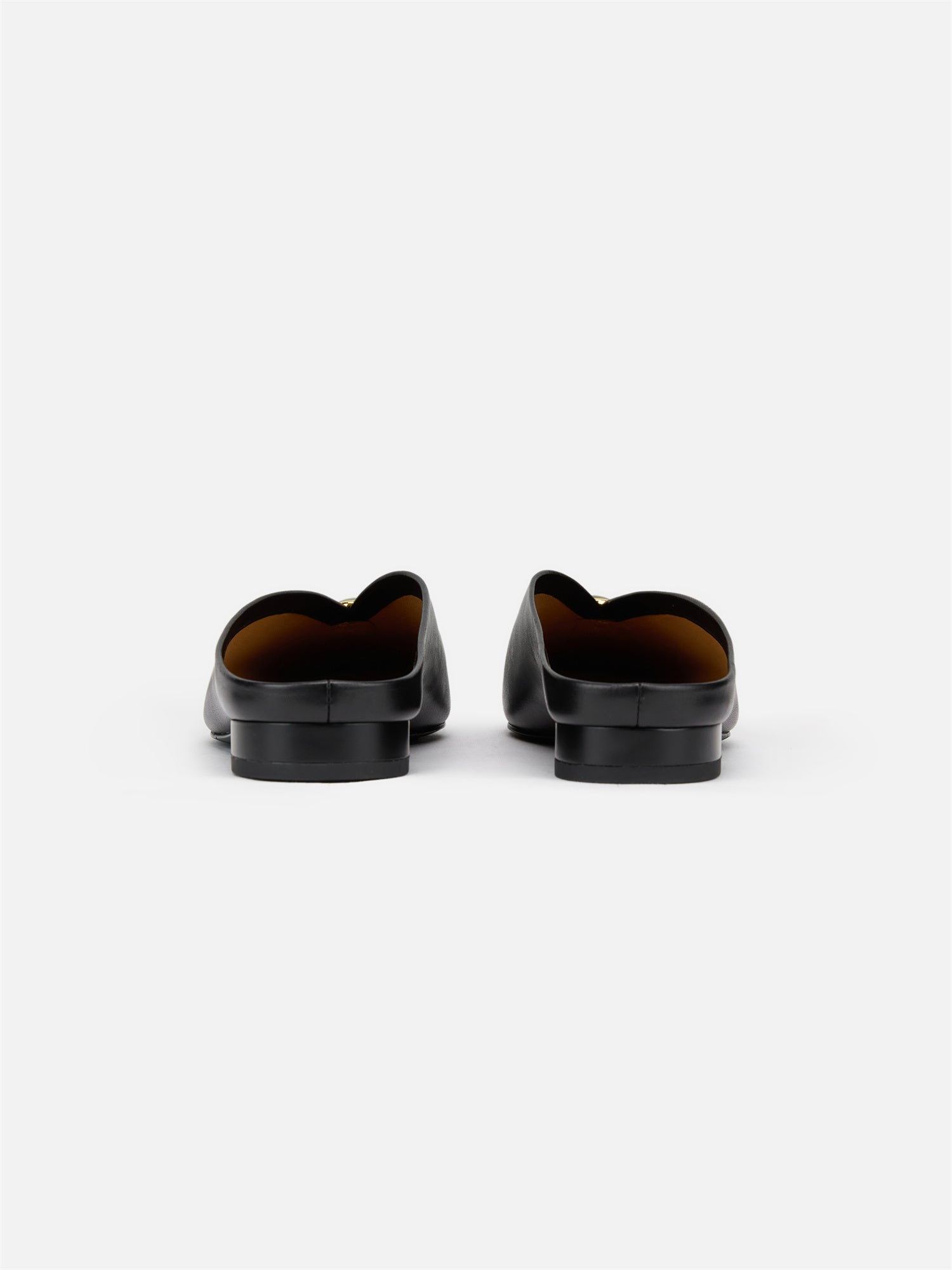 Peony Jade Square-Toe Slides | Black