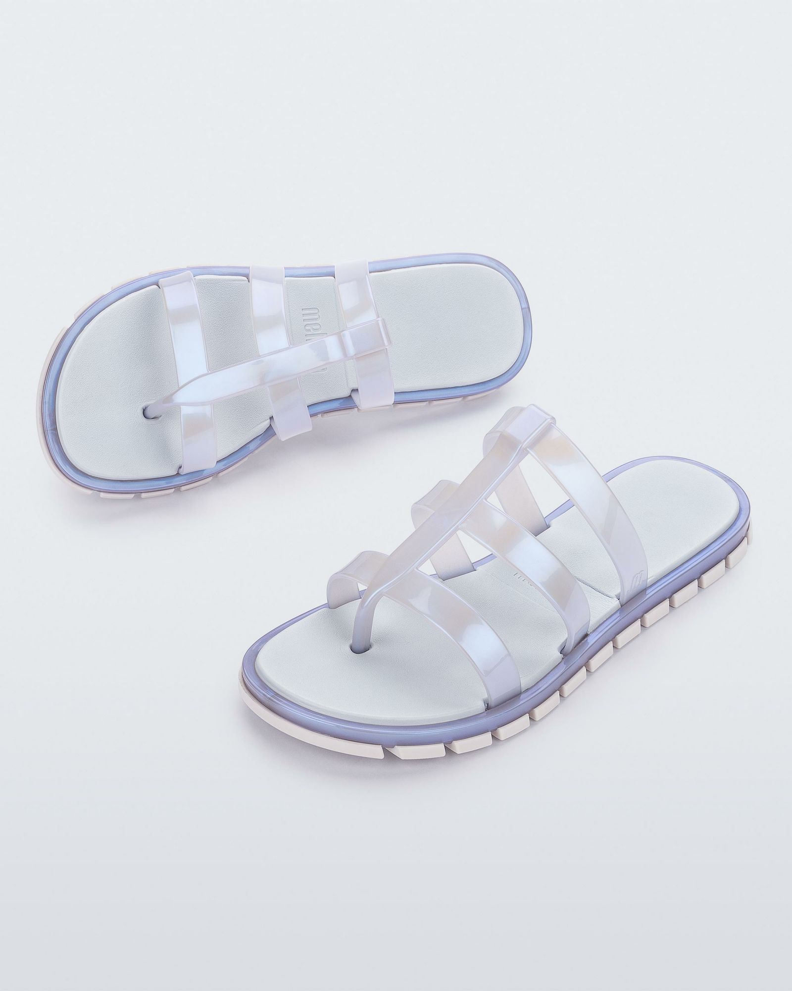 Path Slide | Pearlish Blue/White