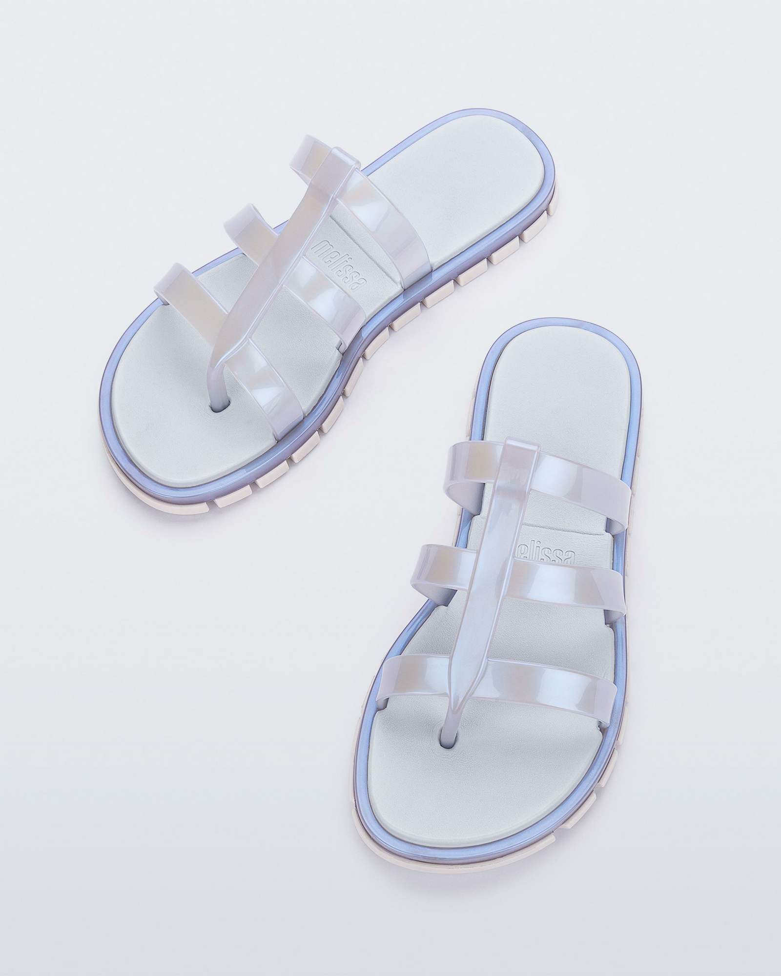 Path Slide | Pearlish Blue/White