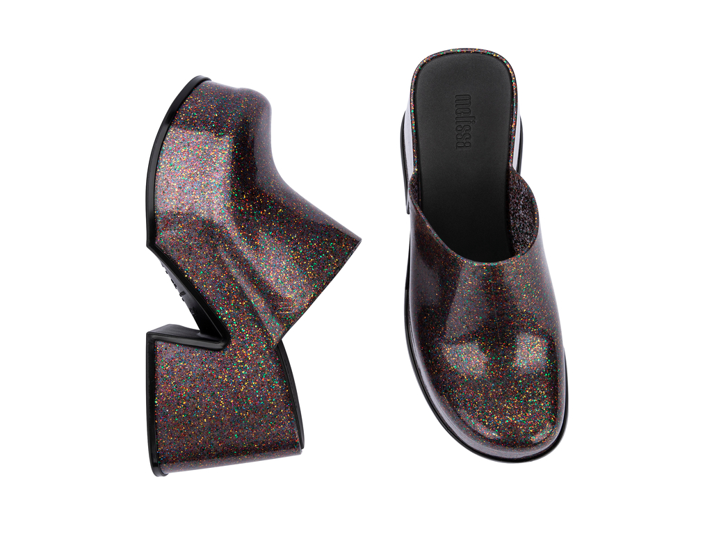 Mia Heel | Mixed Glitter Glass