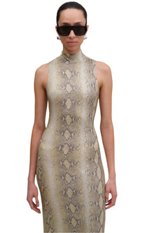 Morrell Dress | Snake Print Yellow Multi