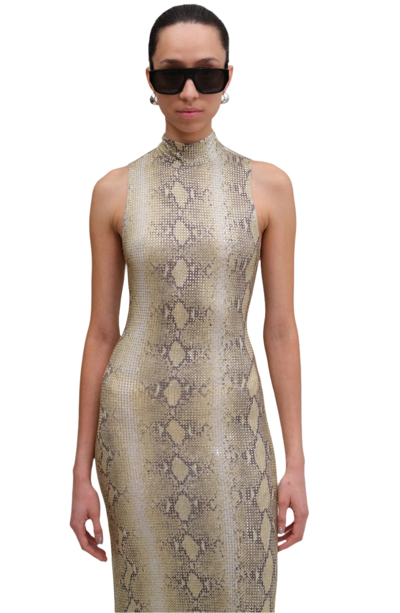 Morrell Dress | Snake Print Yellow Multi