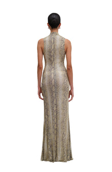 Morrell Dress | Snake Print Yellow Multi