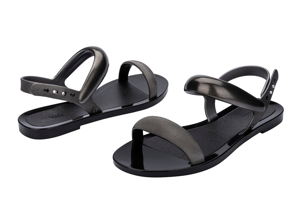 Eclipse Sandal | Black/Silver