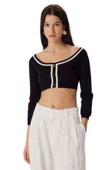 Watkins Knit Cardigan | Black White