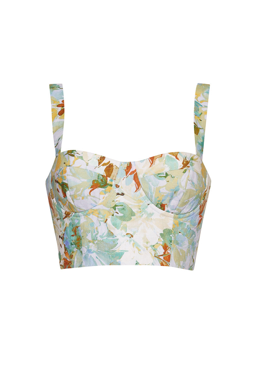 Claudine Top | Terra Light Blue