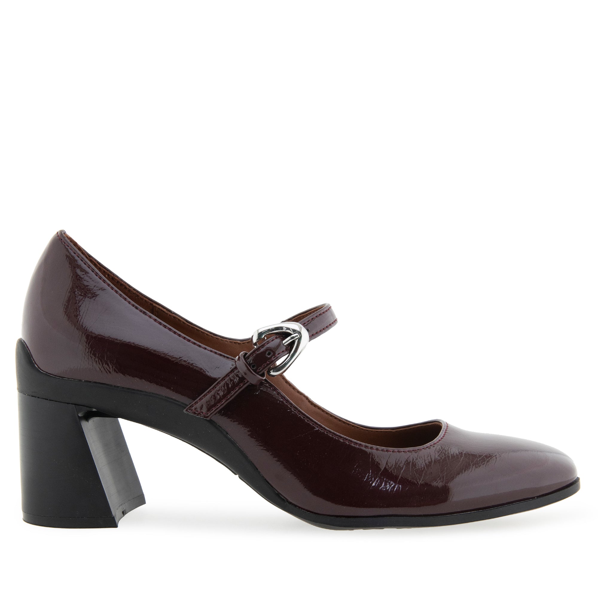 Cali | Merlot Crinkle Patent Faux Leather