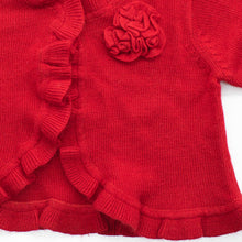 Kids | Open Cardigan | Cherry Red