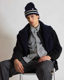 Embroidered Striped Shirt | Black