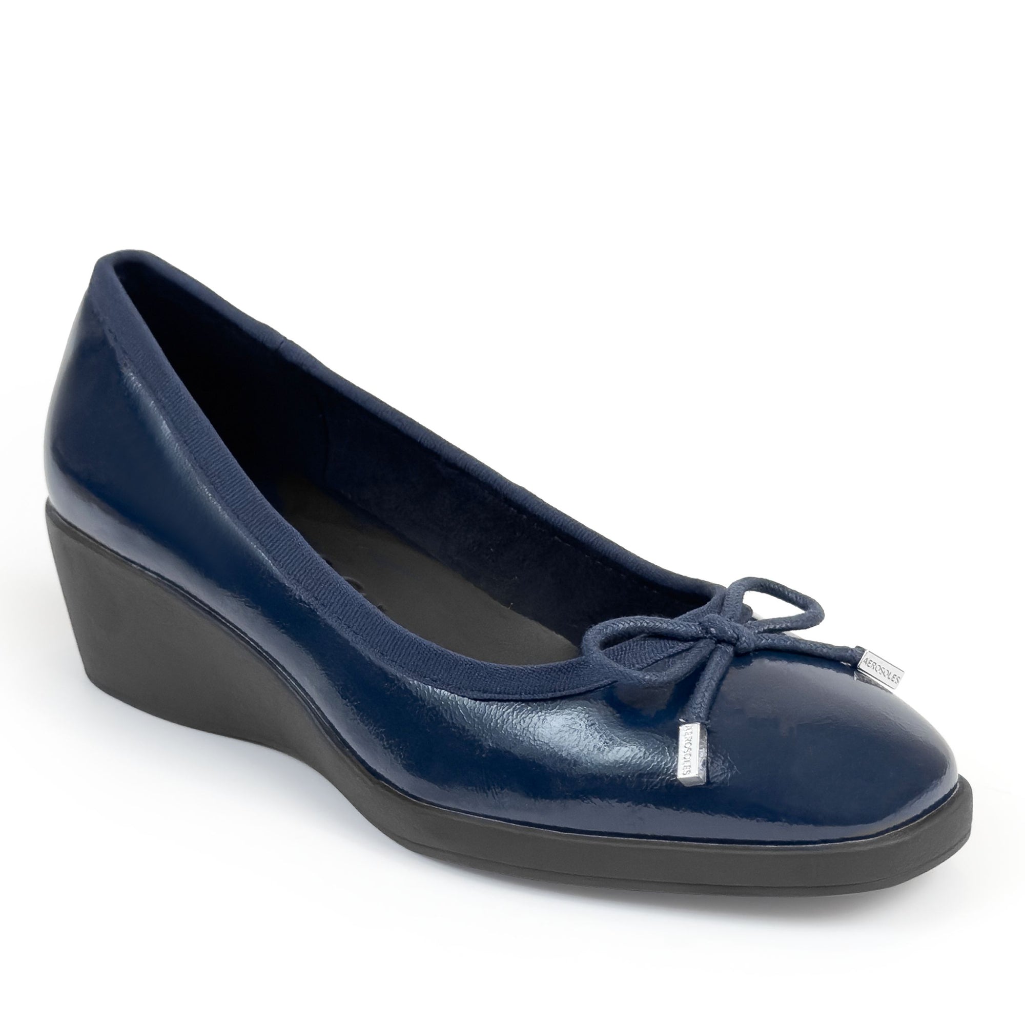 Tema | Navy Crinkle Patent Faux Leather