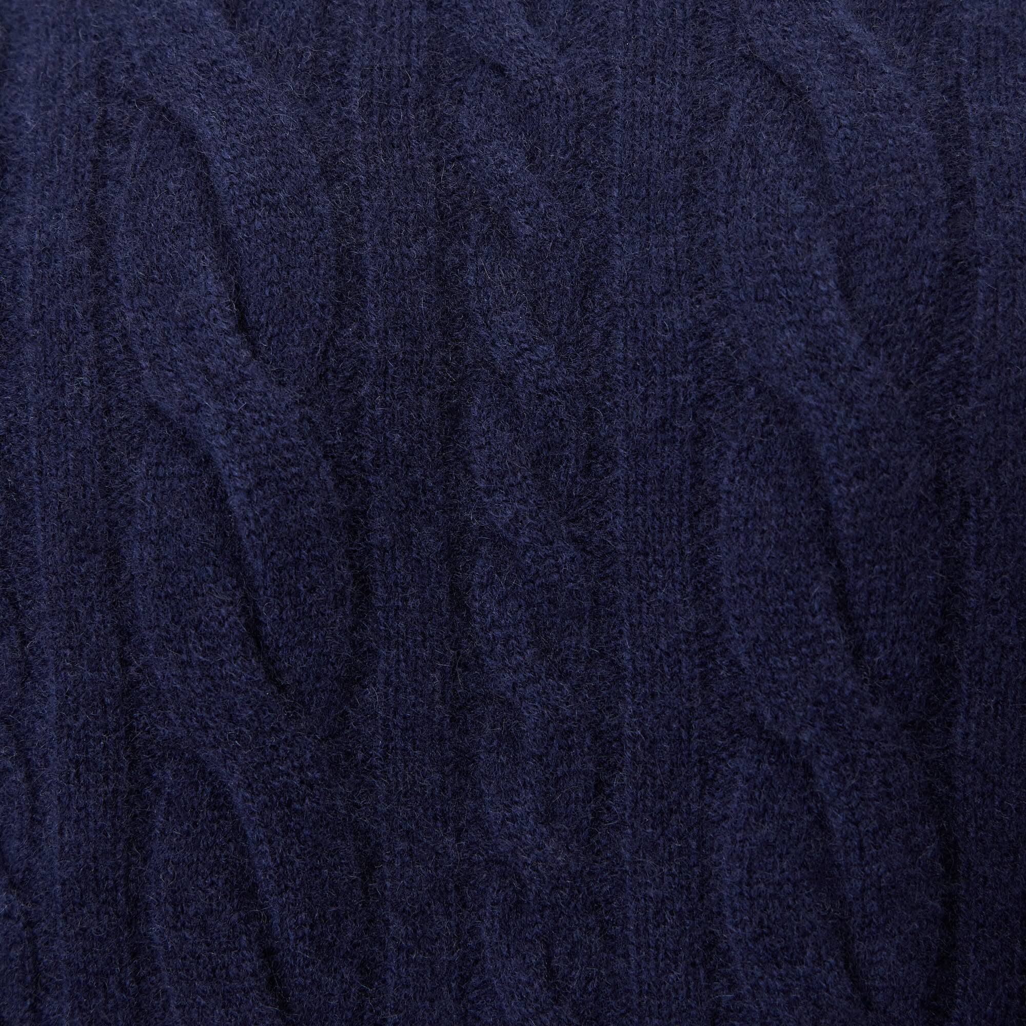 Mens | Luke Cashmere Cable Knit Sweater | Navy