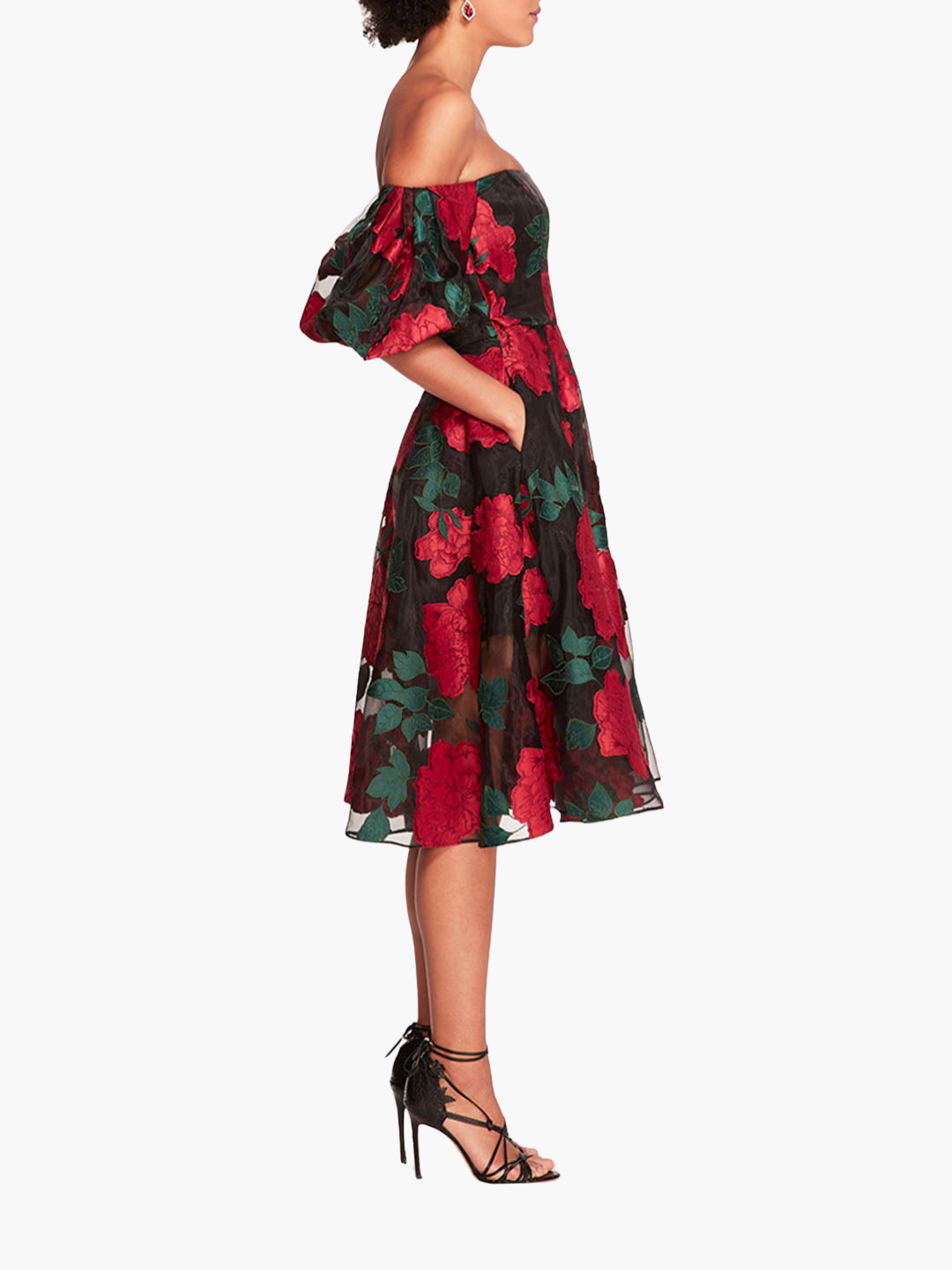 Claude Midi Dress | Black Combo