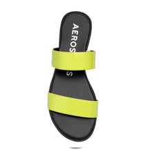 Concetta Sandal Flat | Kiwi Faux Crinkle Patent