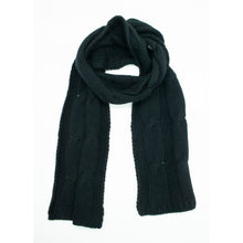 Womens | Big Cable Scarf | Black