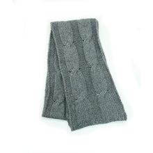 Womens | Big Cable Scarf | Medium Grey