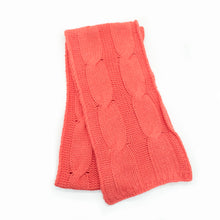 Womens | Big Cable Scarf | Raspberry