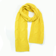 Womens | Big Cable Scarf | Tweety Bird Yellow