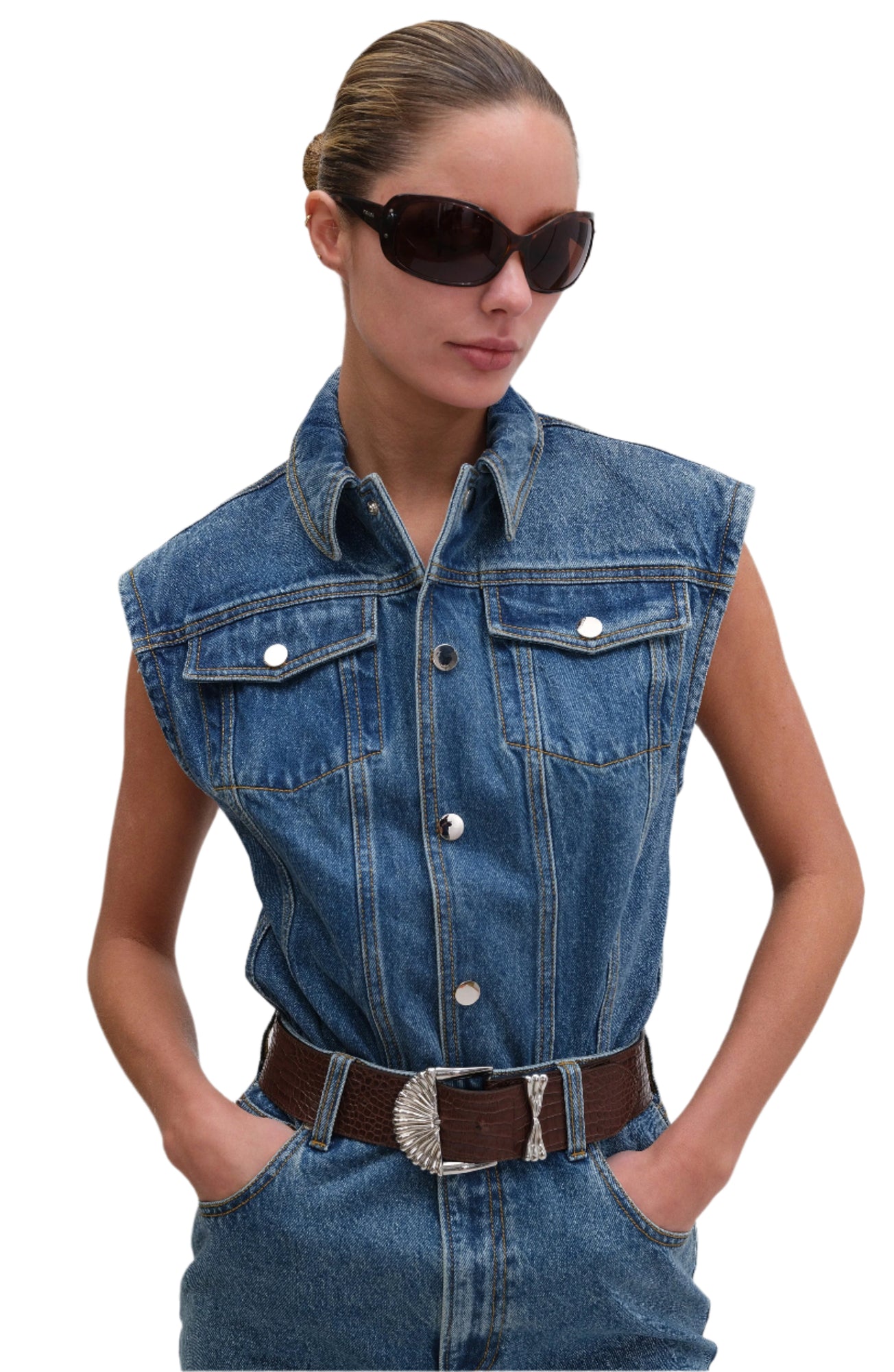 Carlyle Bodysuit | Lightwash Blue