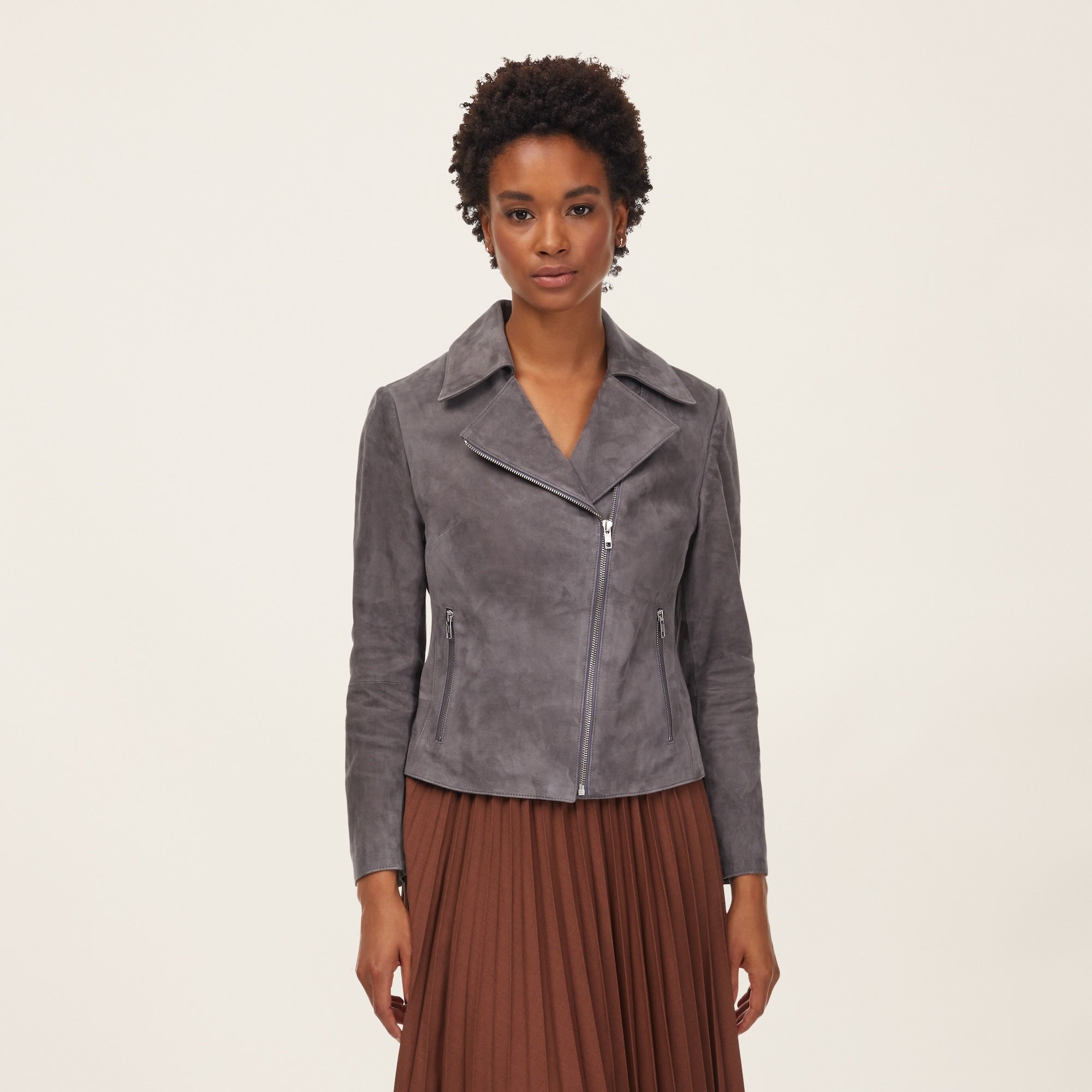 Womens | Lexi Suede Jacket | Washed Grey